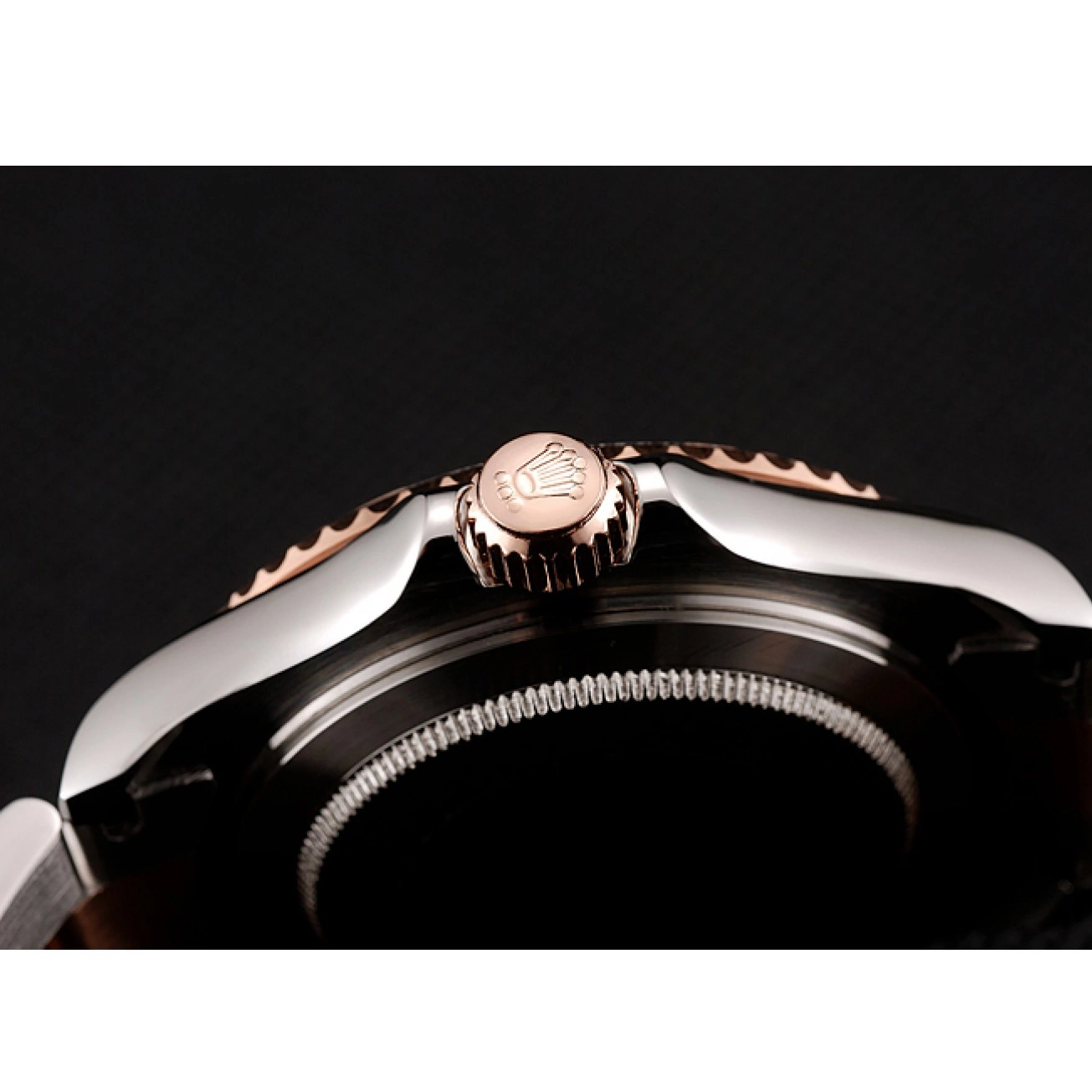 Aaa replica Stainless Master Rolex Yacht Rose Bracelet 1453864 Gold Two Tone Steel Dial 0821
